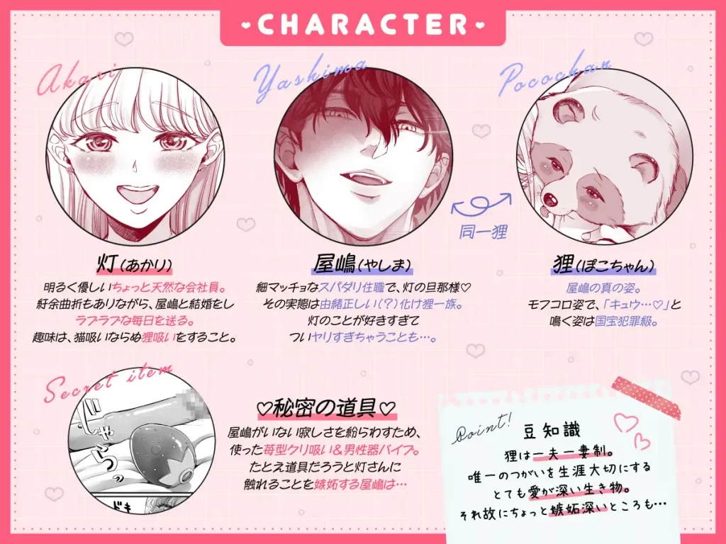僕のかわいい奥さんが内緒でオナニーしていたのでわからせ調教しないと気が済まない！キャラ紹介