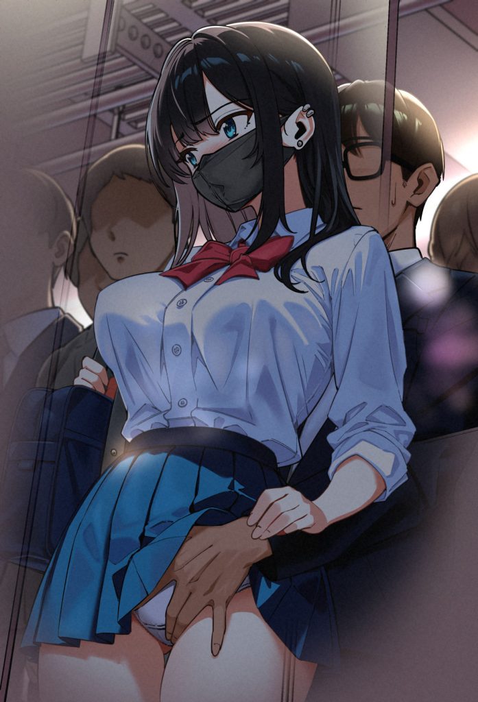 電車、女子〇生。9