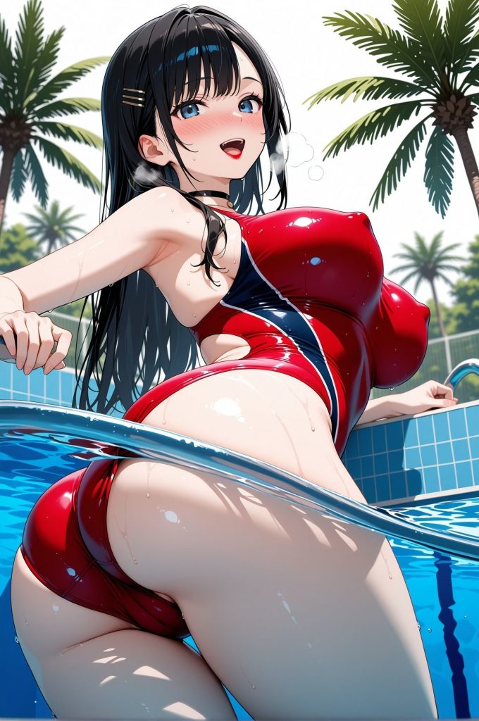 クラス一の美少女が水着グラビアのモデルになってくれるCG集6