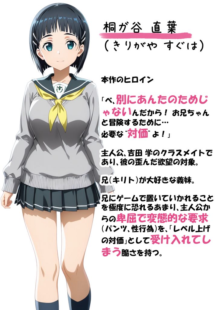 寝取られ堕ちるヒロイン SA〇 直葉 -無防備ま◯こをタダでヲタクが使わせて貰う話-12