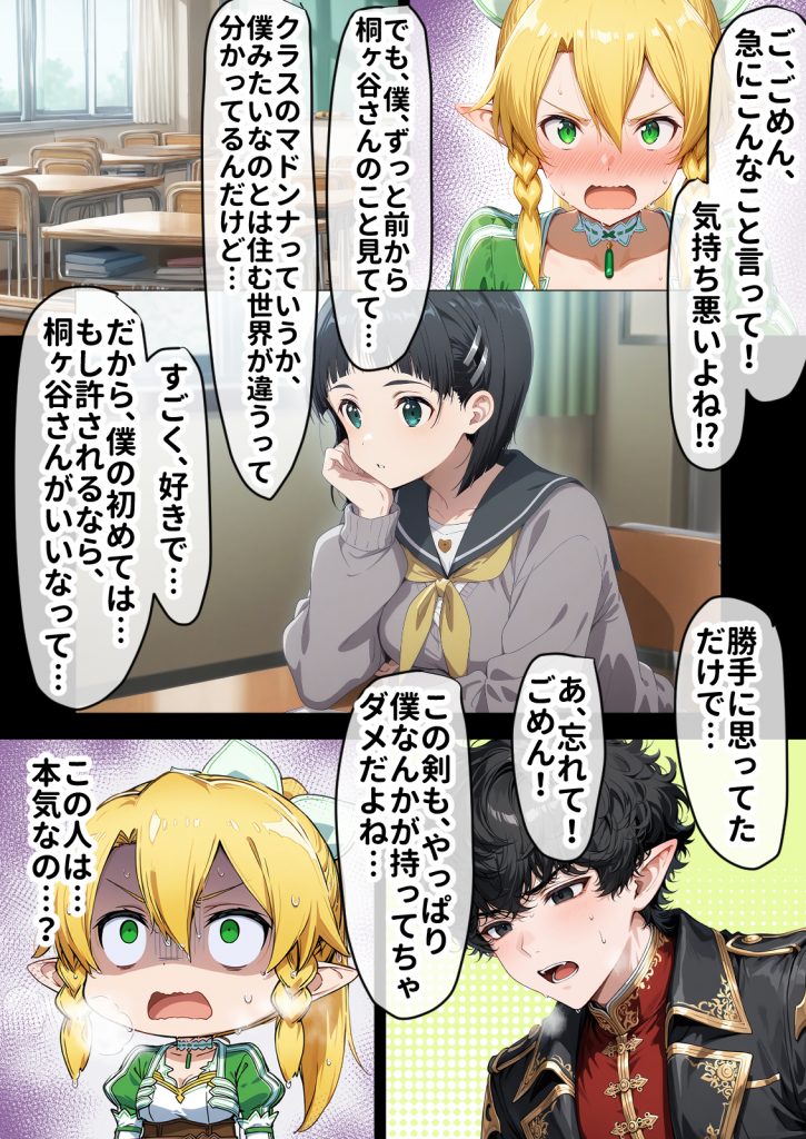 寝取られ堕ちるヒロイン SA〇 直葉 -無防備ま◯こをタダでヲタクが使わせて貰う話-48