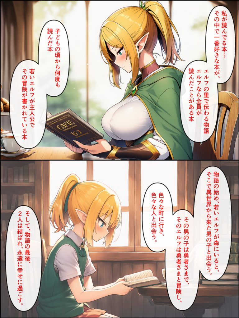 異世界転生して美人巨乳エルフ親子とらぶらぶセックスする話 〜娘編〜30