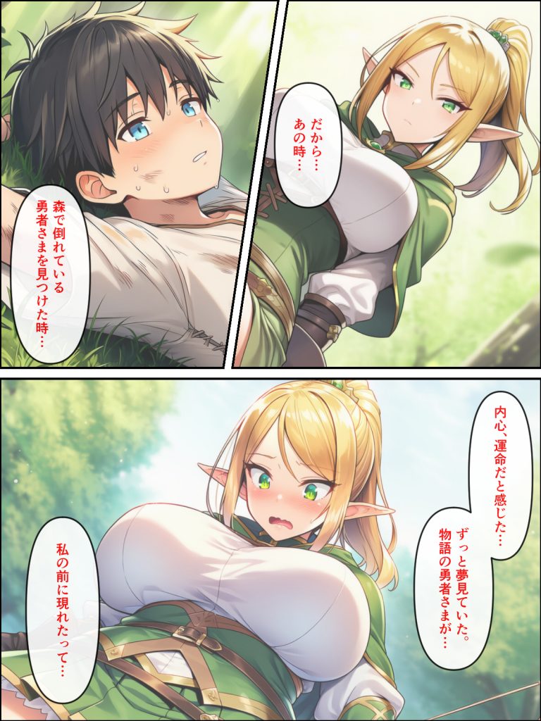 異世界転生して美人巨乳エルフ親子とらぶらぶセックスする話 〜娘編〜31
