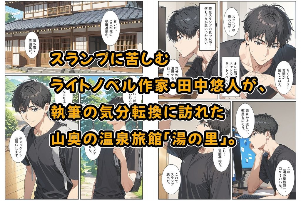 温泉宿の欲求不満な爆乳若女将は混浴露天風呂で孕ませ中出しセックスさせてくれました。2