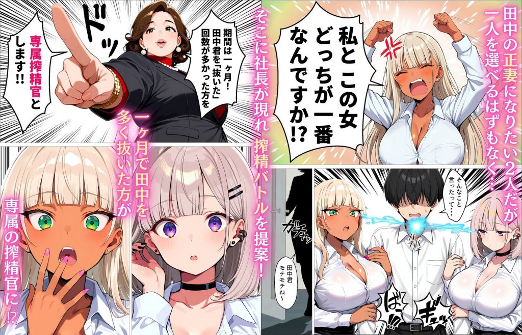 新卒の黒ギャルとダウナーギャルが「2人で」搾精してくれる話4