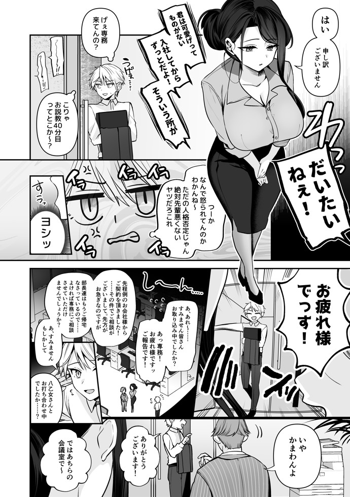 デカ女上司と元チャラ男の後輩くん#111