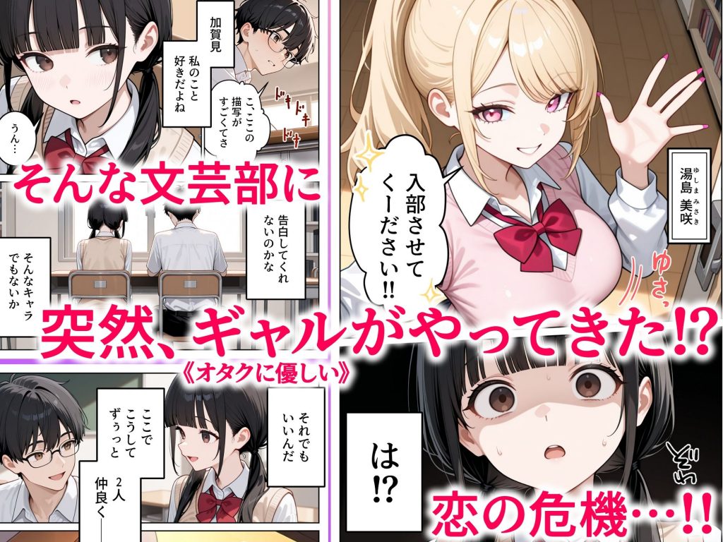 文芸部にギャルが来た！？〜地味巨乳と金髪ギャルの誘惑SEX〜3