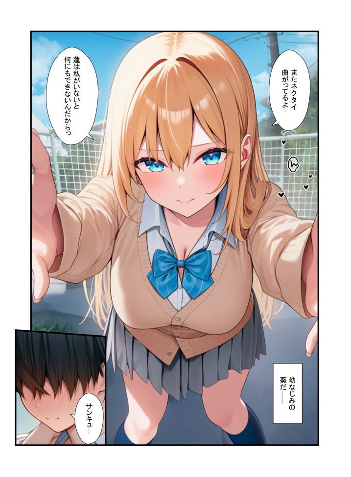金髪ギャル女子校生が幼馴染と初体験！体育倉庫でイチャらぶセックス13