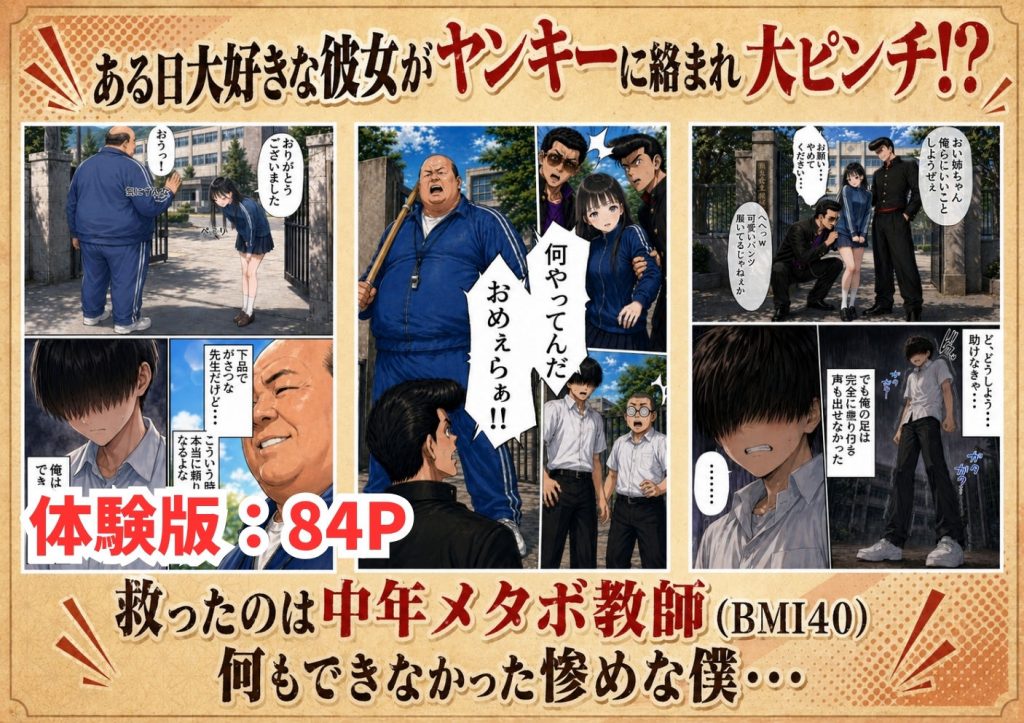 【昭和編】想いを寄せていたクラスメイトが中年メタボ教師（BMI40）と肉体関係だった件4