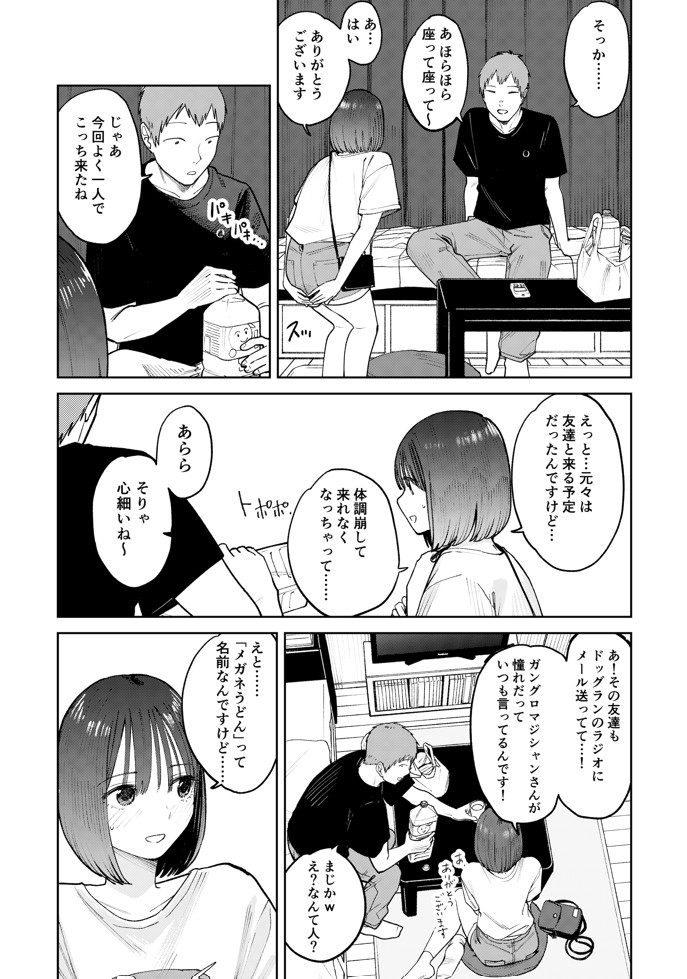 オールナイトセックス -深夜ラジオ好き同士仲良くなった同級生女子が東京遠征したら有名ハガキ職人に食われた-63