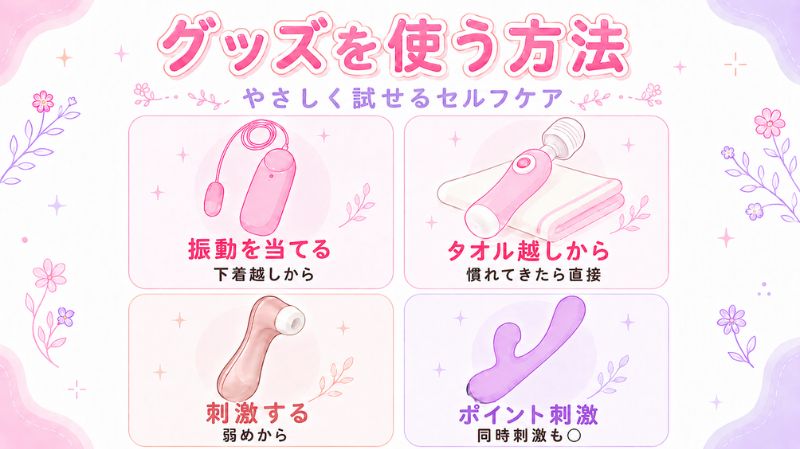 クリオナでローター・バイブを使う方法