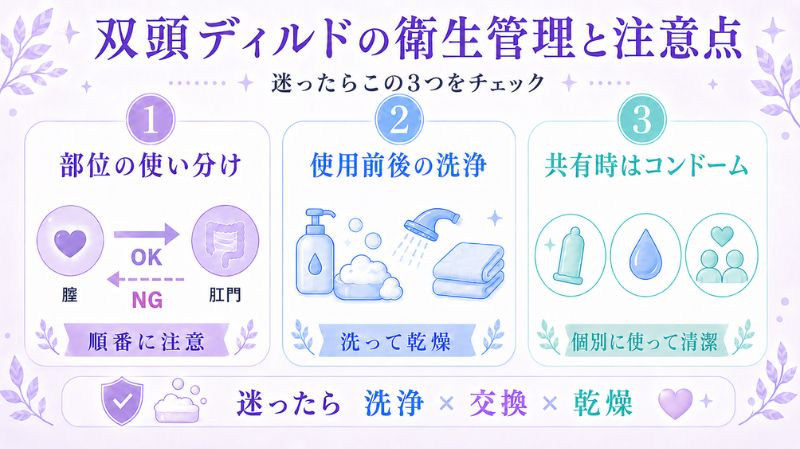 双頭ディルドの衛生管理と注意点